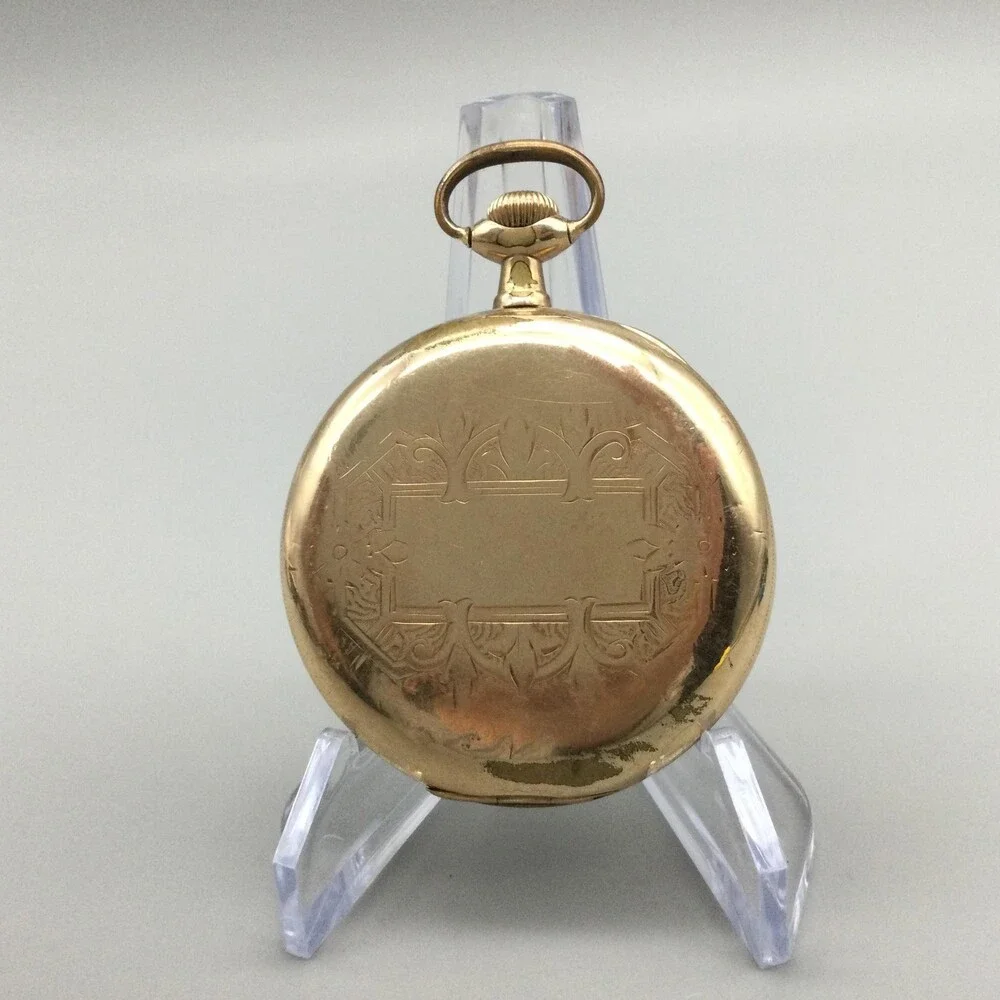 1916 Illinois Grade 403 Pocket Watch Men 46mm Gold Filled 15J Manual Wind Runs